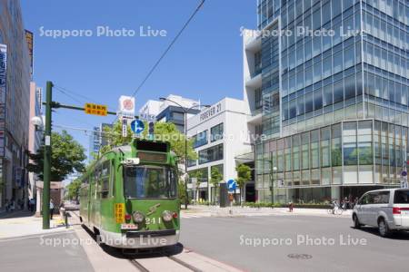 市電と札幌市街　2016年（H28）