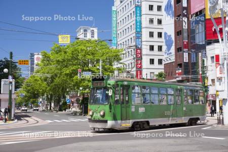 市電と札幌市街　2016年（H28）