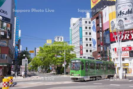 市電と札幌市街　2016年（H28）