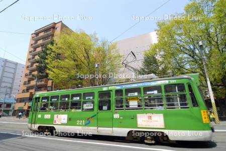 札幌市電と街並み（2007年 H19）