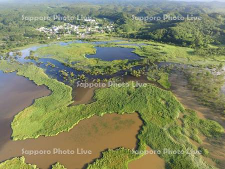 増水した釧路湿原湖沼群