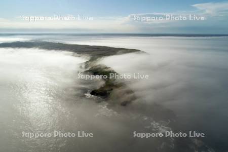 霧に浮かぶ霧多布岬