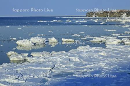 流氷と能取岬