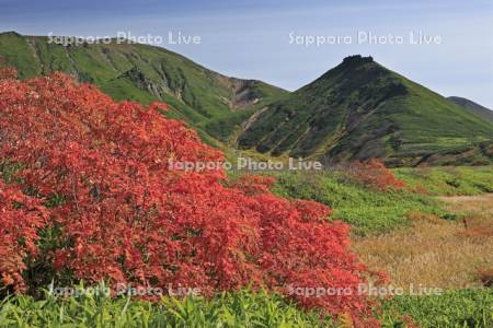 裾合平の紅葉と大塚