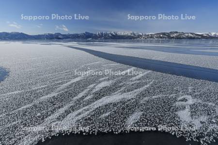 フロストフラワーの屈斜路湖