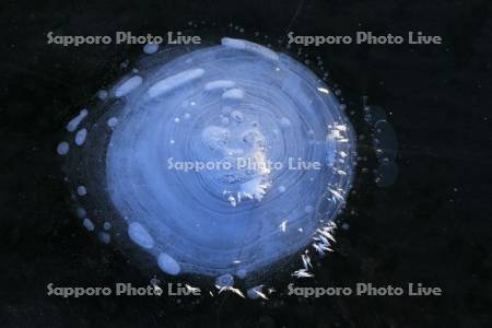 屈斜路湖のアイスバブル