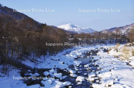 長流川と昭和新山