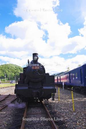 三笠鉄道記念館の蒸気機関車