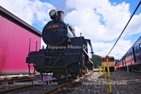 三笠鉄道記念館の蒸気機関車