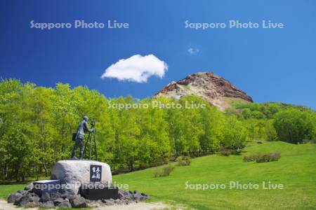 昭和新山と三松正夫像