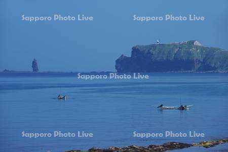 神威岬とウニ漁