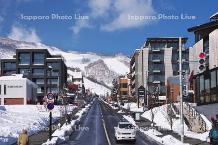 ひらふ坂とニセコグランヒラフスキー場