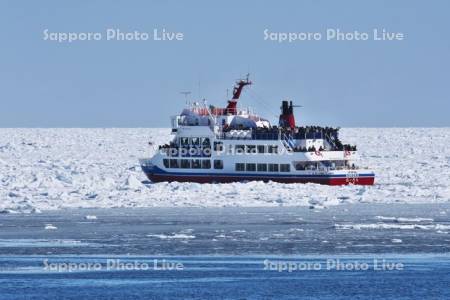 流氷砕氷船おーろらと流氷