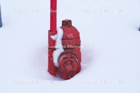雪国の消火栓