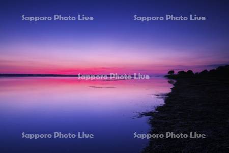サロマ湖とサンゴ岬の朝