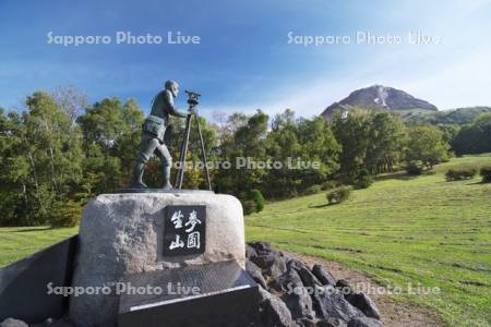 昭和新山と三松正夫像