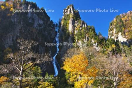 層雲峡　銀河の滝と紅葉