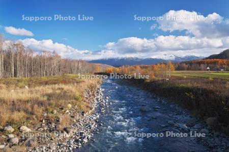 十勝岳連峰と美瑛川