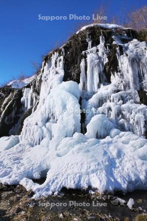 フンベの滝と氷瀑