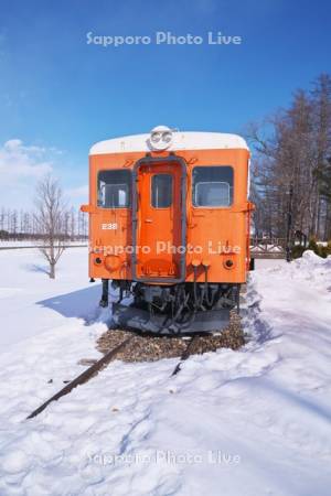 幸福駅の気動車