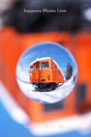 幸福駅の気動車