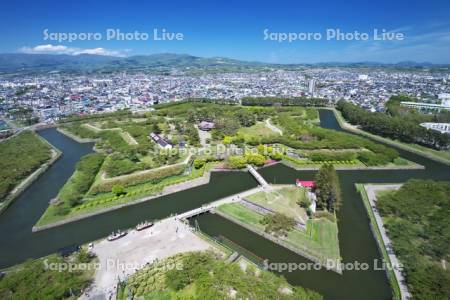 五稜郭タワーより望む五稜郭公園