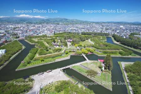 五稜郭タワーより望む五稜郭公園