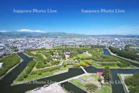 五稜郭タワーより望む五稜郭公園