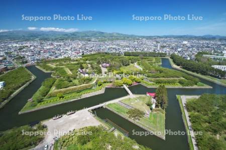 五稜郭タワーより望む五稜郭公園