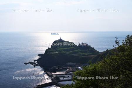 高島岬と日和山灯台の朝