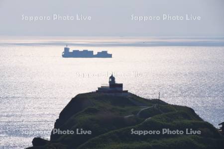 高島岬と日和山灯台の朝