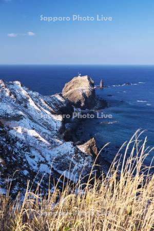 神威岬と神威岩と日本海