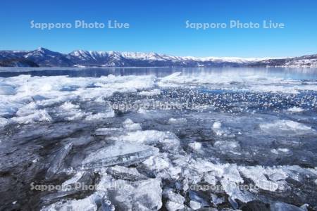 屈斜路湖の寄せ氷とフロストフラワー