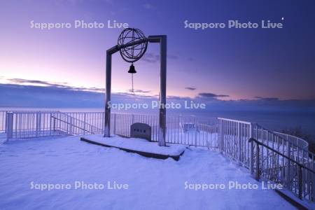 地球岬の朝と地球岬展望台