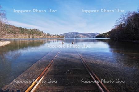 然別湖の湖底線路