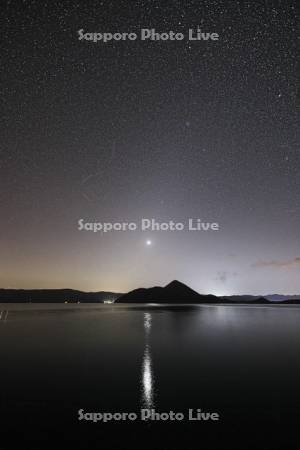 洞爺湖と中島と星