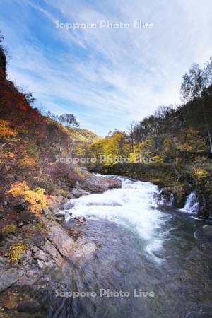 ライオン（雷音）の滝と紅葉