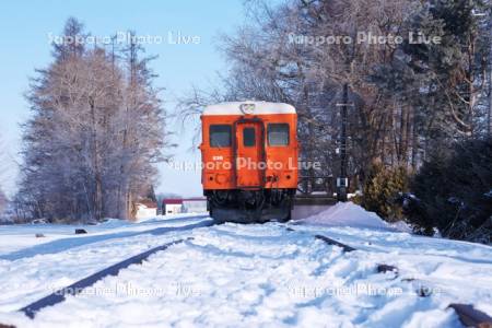 幸福駅の気動車