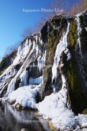 フンベの滝と氷瀑