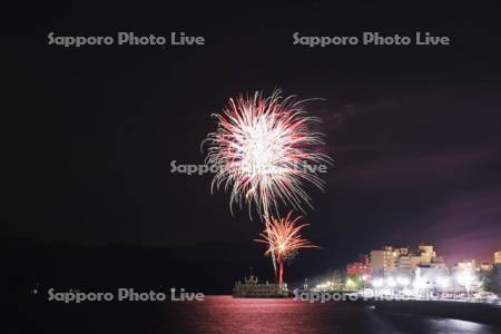 洞爺湖温泉　冬花火