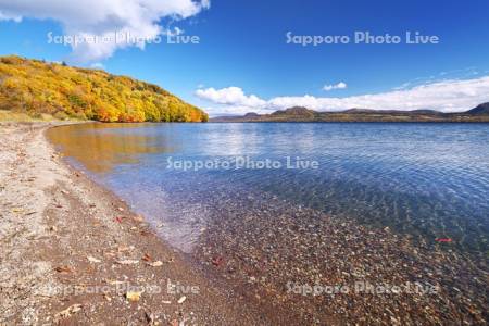 屈斜路湖　和琴半島の紅葉