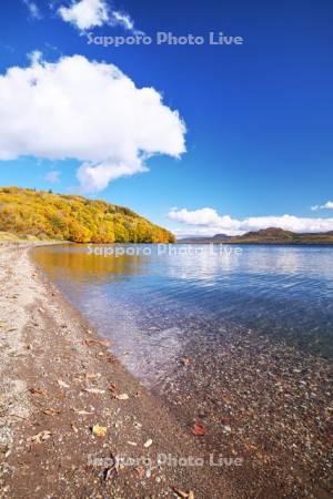 屈斜路湖　和琴半島の紅葉
