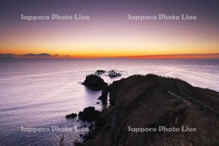 霧多布岬の朝と太平洋