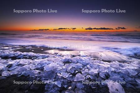 十勝のジュエリーアイスの朝　太平洋