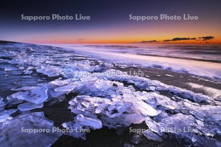 十勝のジュエリーアイスの朝　太平洋