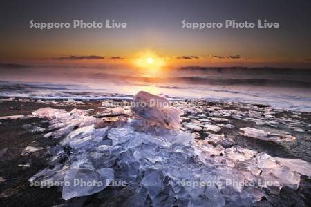十勝のジュエリーアイスの日の出　太平洋