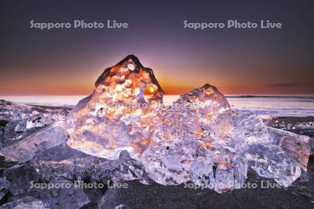 十勝のジュエリーアイスの日の出