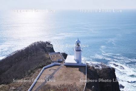 地球岬とチキウ岬灯台と太平洋