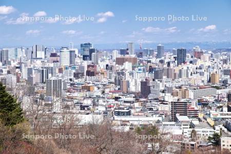 旭山記念公園より望む札幌市街地