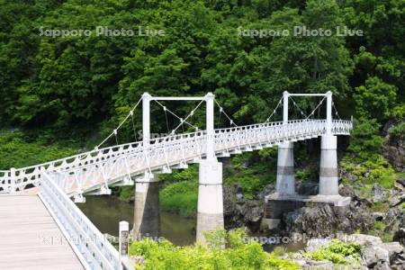 神居大橋と石狩川